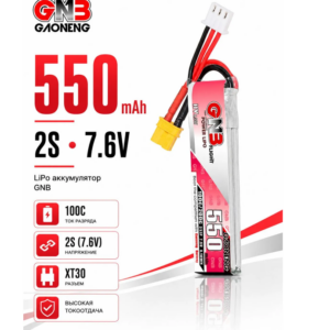 АКБ GAONENG 550mAh 2S 7,6V 100C XT30